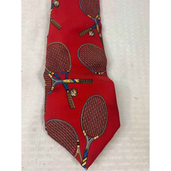 Ichthy's 100 silk Tennis ball tie - Picture 4 of 7